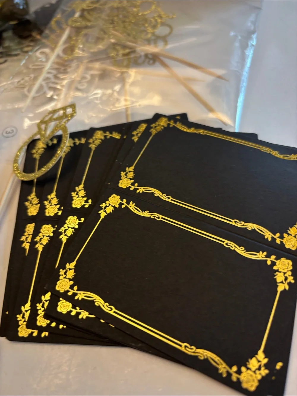 Gold and Black Wedding Mr & Mrs Party Kit
